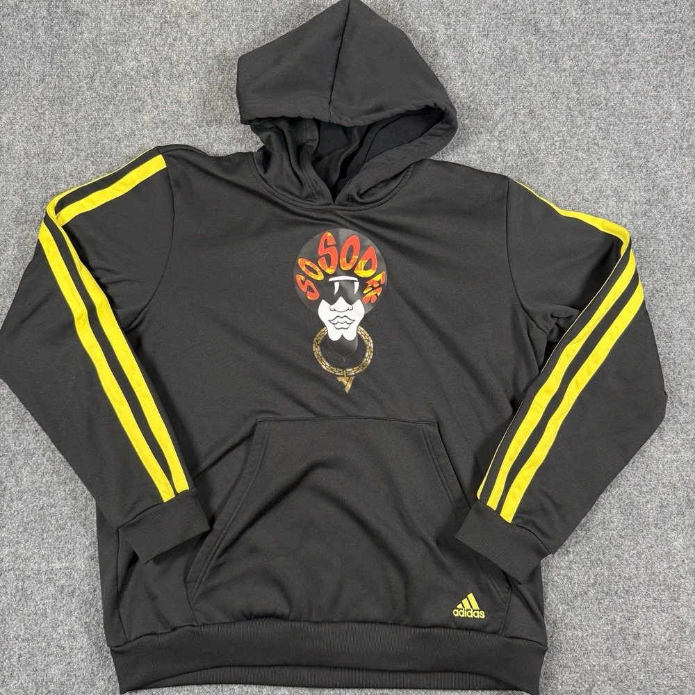 adidas Trae Young x So So Def Hoodie Mens XL Black Yellow Pullover HE1588